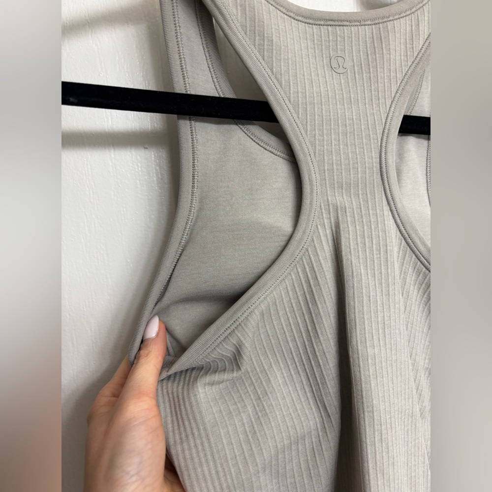 Lululemon Ebb to Street Cropped Racerback Tank
Light Support, B/C Cup - Gray - Picture 5 of 6